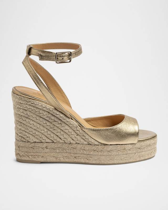 Blair Metallic Wedge Espadrille Sandals